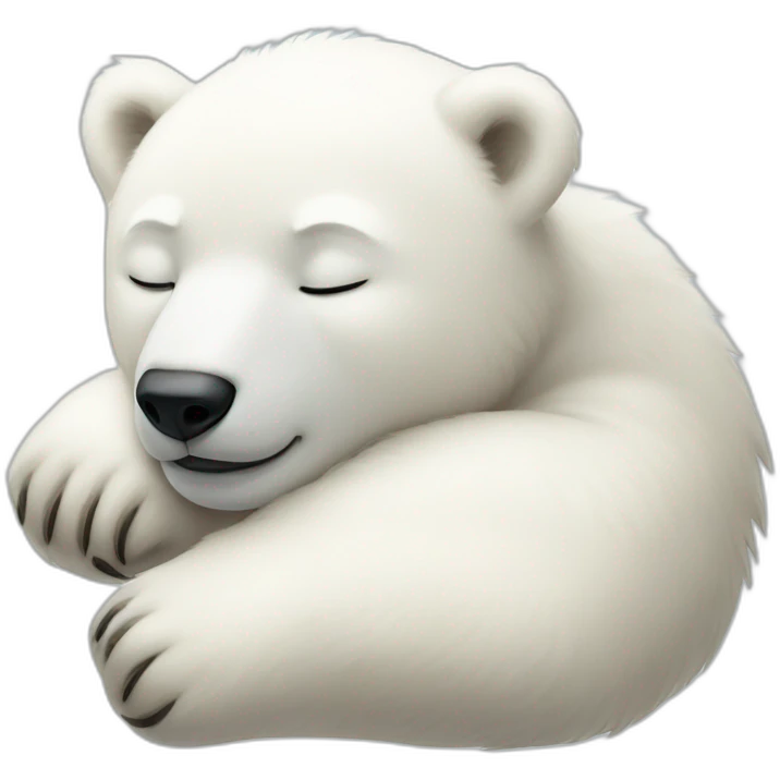 baby polar bear sleeping emoji