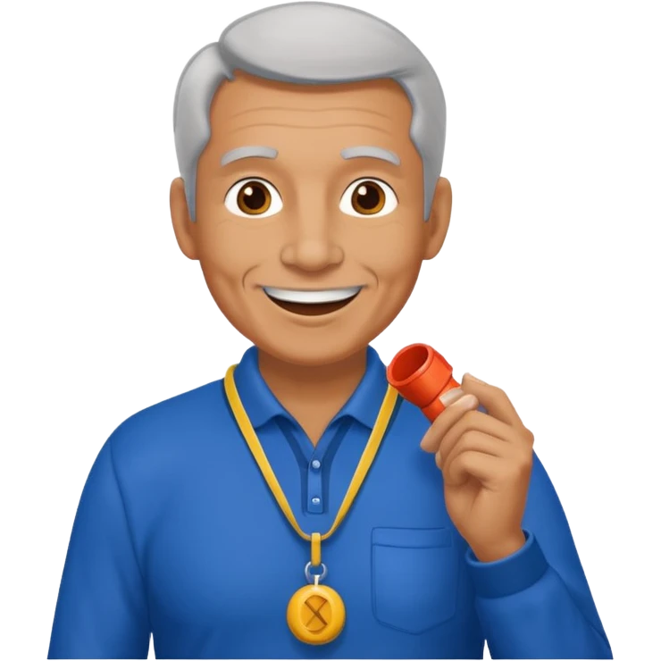 émoji d'un coach agé sportif emoji