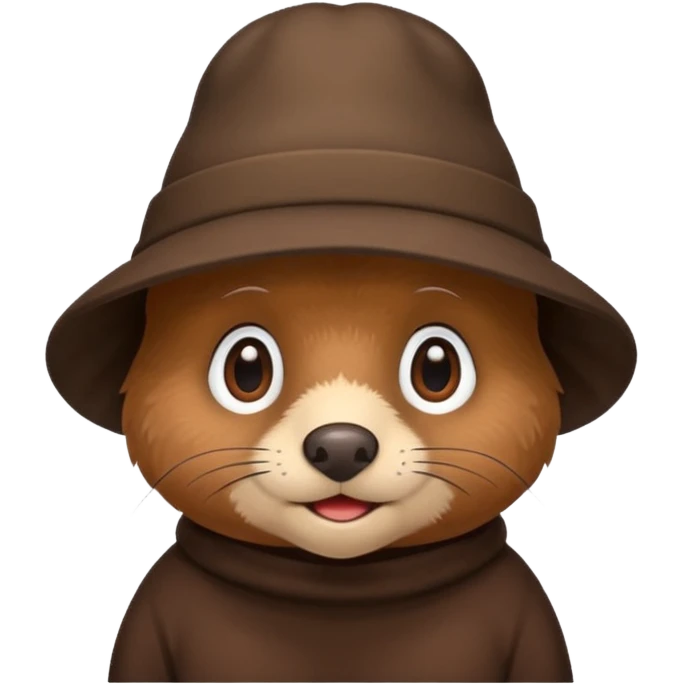 mole wearing a hat emoji