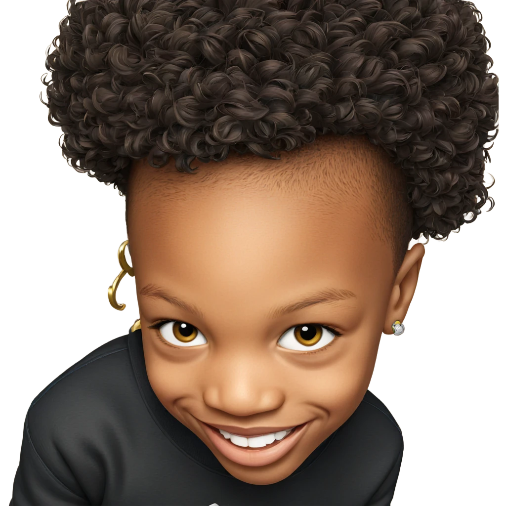 smiling boy with earrings emoji