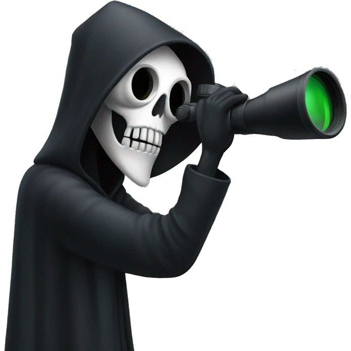 The Grim reaper looking through binoculars  emoji