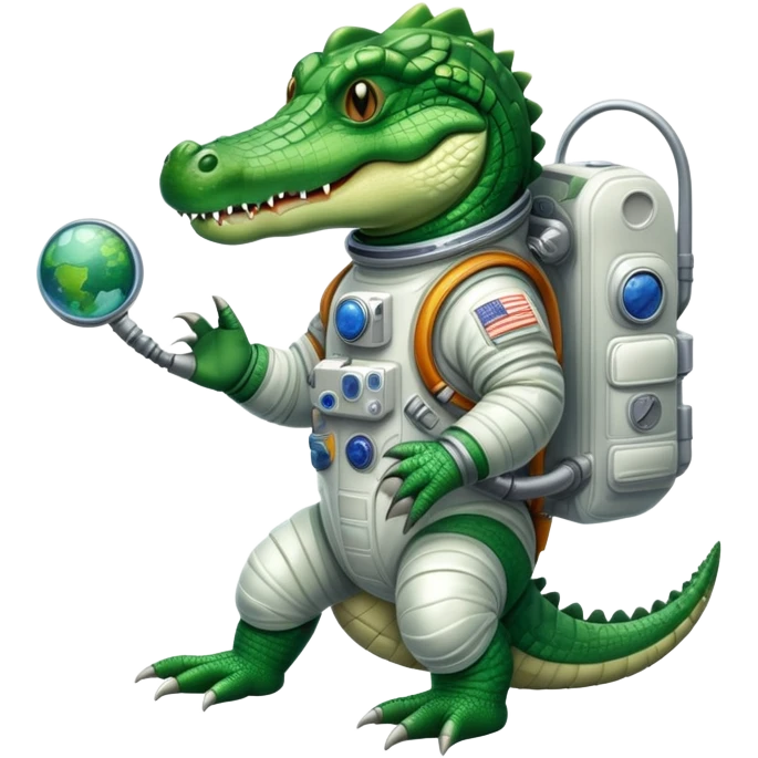 crocodile in space suit emoji