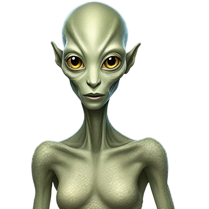 a reptilian alien woman full body emoji