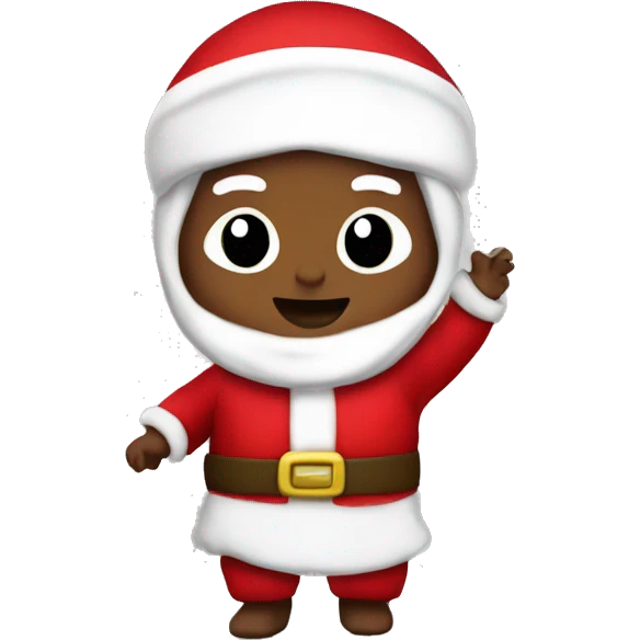 skipping sprint baby Jesus santa costume emoji