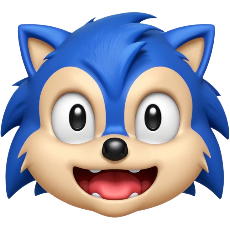 Sonic the hedgehog emoji that looks ugly and crying  emoji