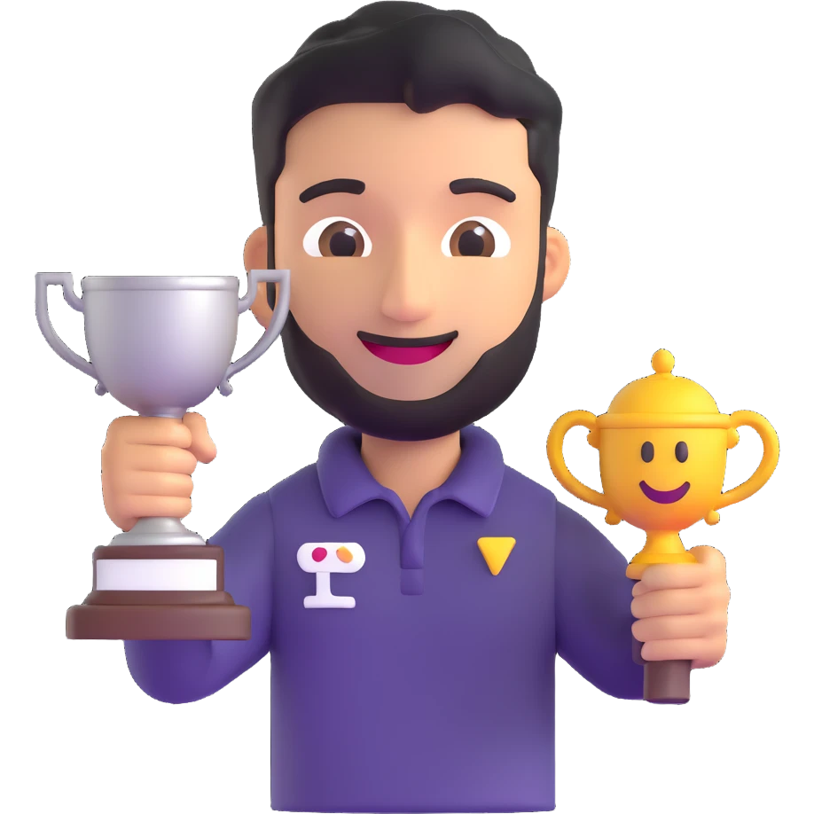 Daniel Ricciardo emoji holding a trophy emoji