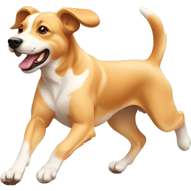 Vector art of dog running made of vector gradient shapes abstract shapes vector art emoji