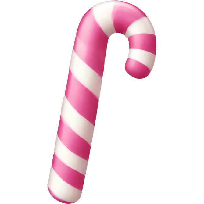 pink and white candy cane emoji