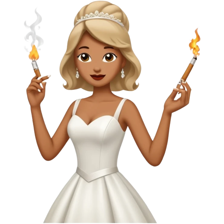 Bride dancing with cigarett emoji