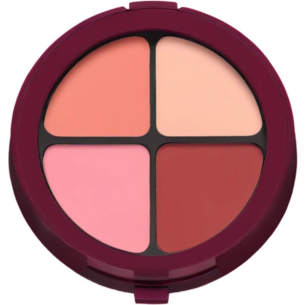 makeup powder compact burgundy blush emoji