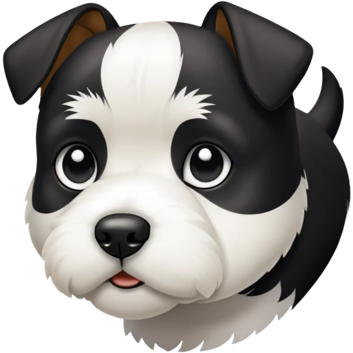 Black and white terrier emoji