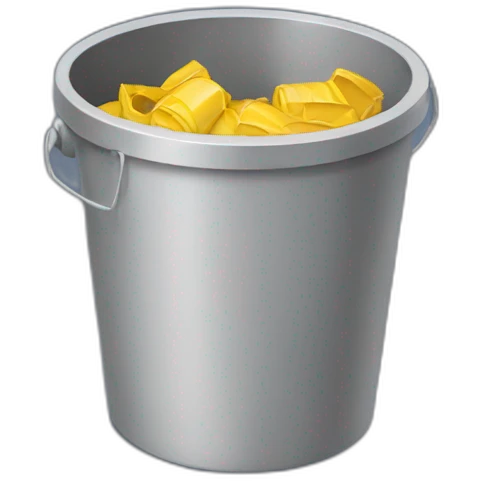 Sad wastebucket  emoji