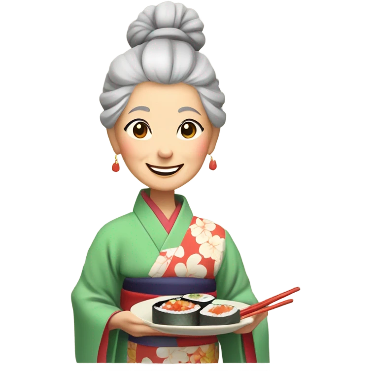 grandma shushi emoji