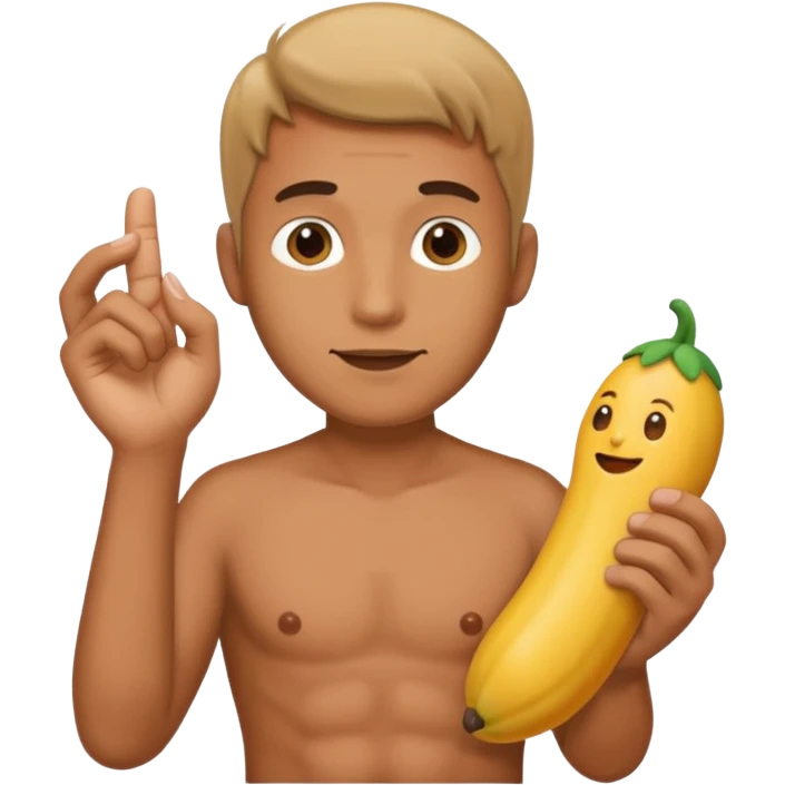 guy holding penis in hand emoji