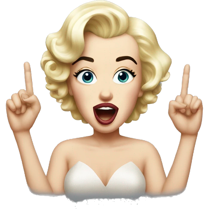Marilyn Monroe fingers emoji