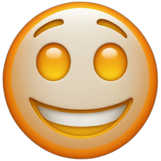 smiling face in orange emoji