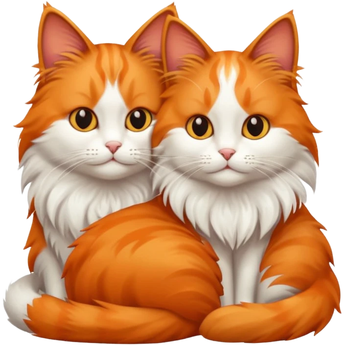 two cats in love emoji