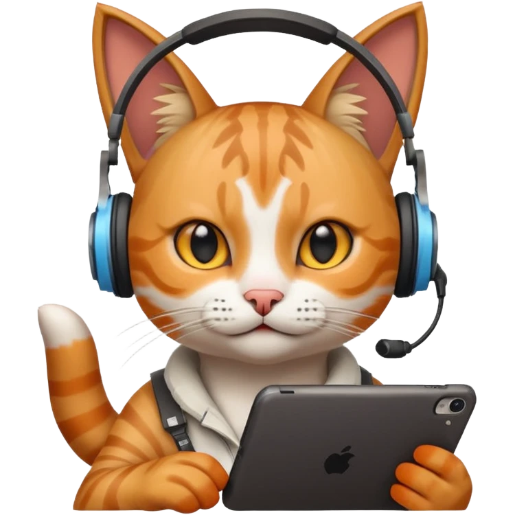 A cat playing fortnite emoji