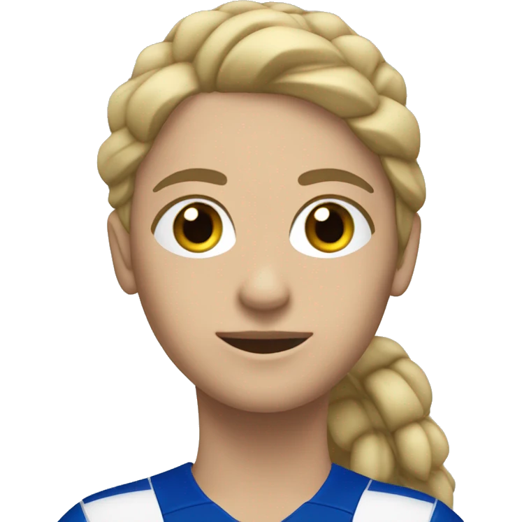 jugadora de voley con vestimenta azul francia emoji
