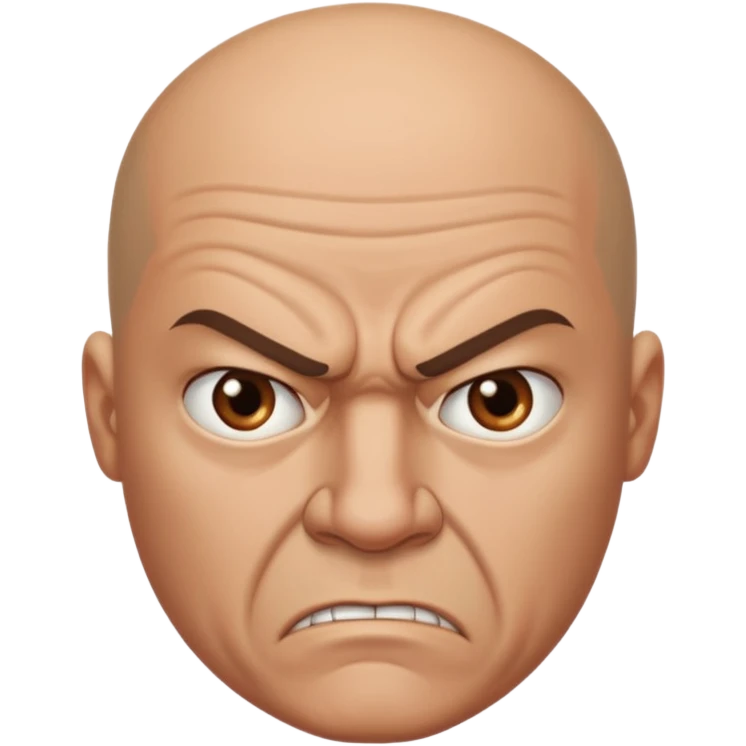 angry bald man emoji