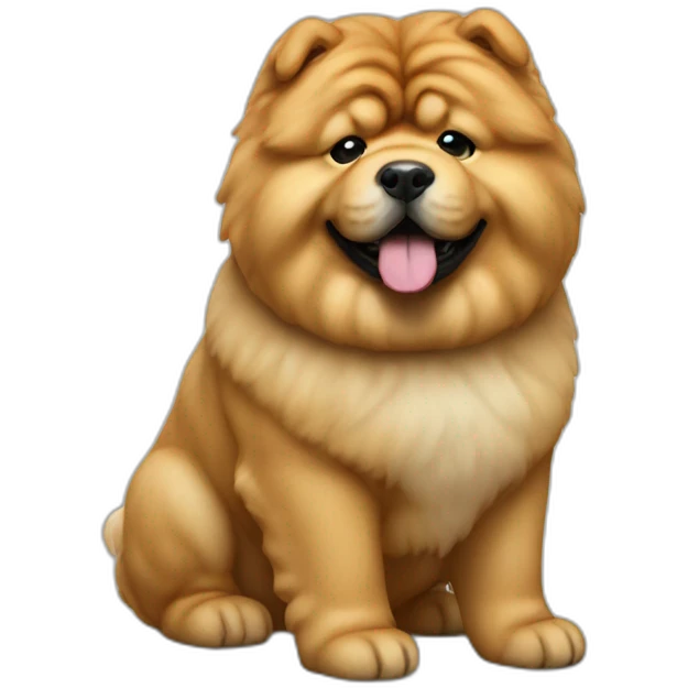 Chow show dog realistic emoji