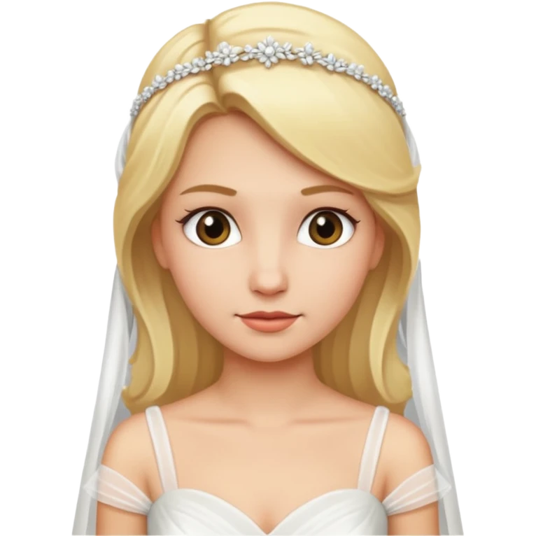 blonde bride no smile emoji