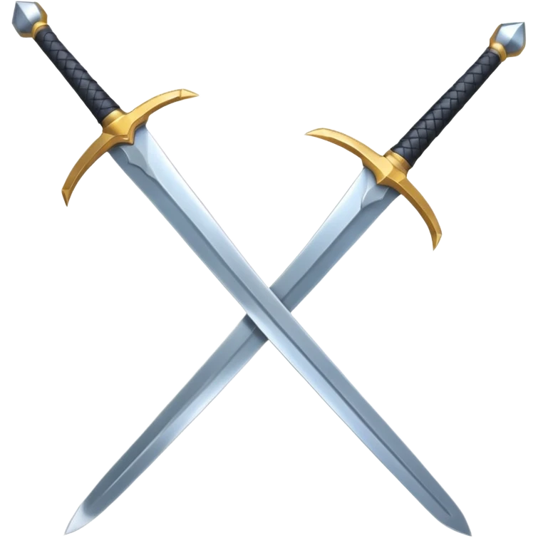A single sword with two pointy blades emoji