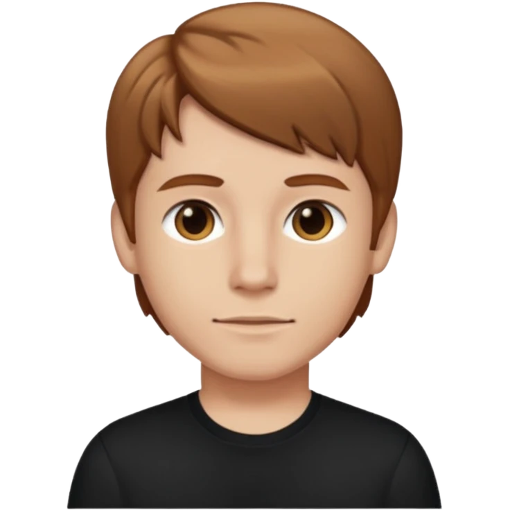 8-BitRyan with light brown hair, black shirt emoji
