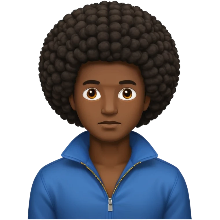 A man’s head with an Afro  emoji