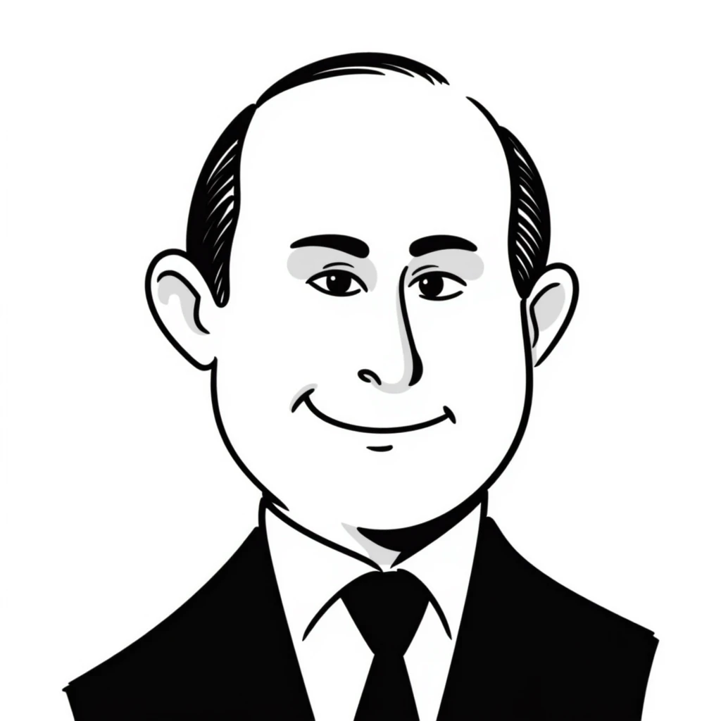 Vladimir Putin portrait with realistic details, stern expression, close-up of face emoji