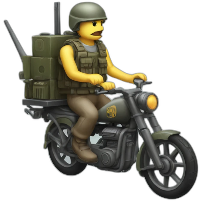 Machine gun bike emoji