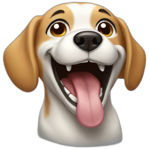 laughing dog emoji