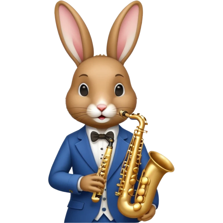 rabit playing saxophone jazz emoji