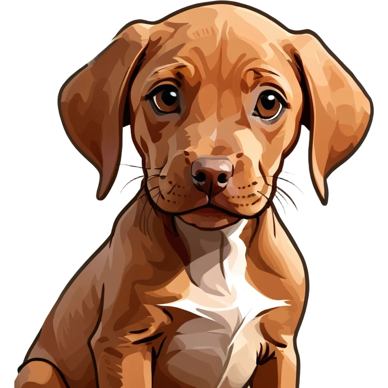 Little cute vizsla puppy emoji