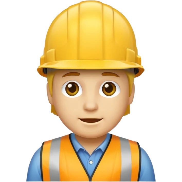 construction hat without guy, front facing transparent emoji