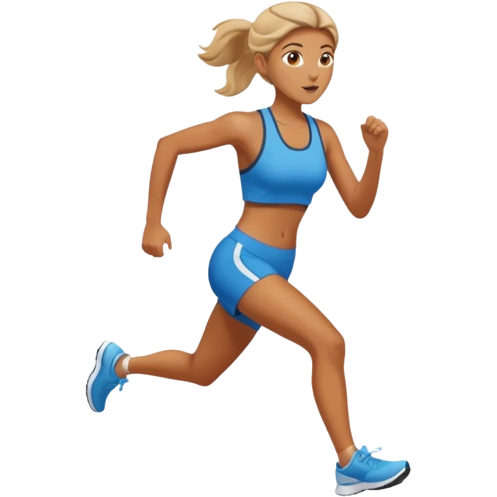 Woman Running to food emoji
