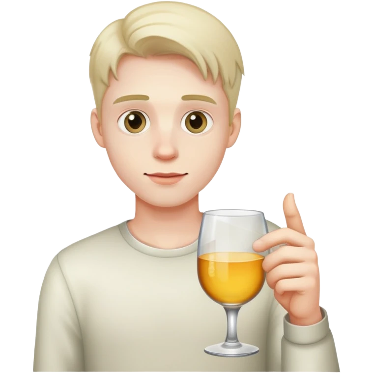 young man glass emoji