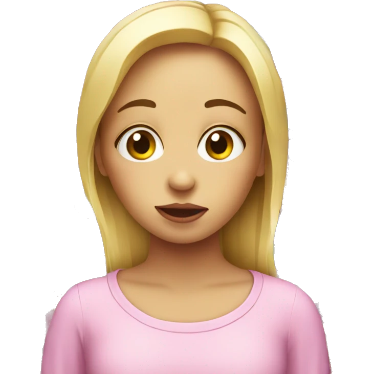 Girl sucking candy emoji