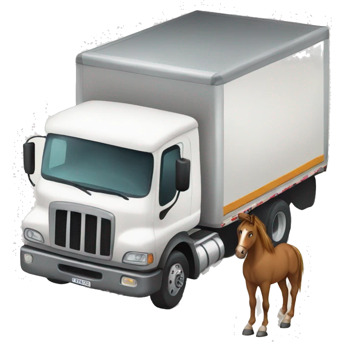 Horse truck with horse emoji
