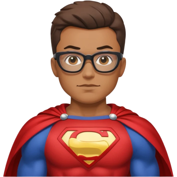 Glasses-Wearing super Heroe emoji