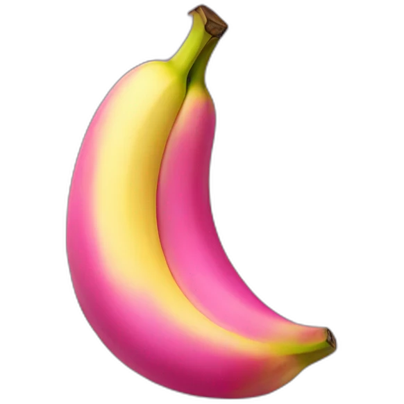 Pink banana emoji
