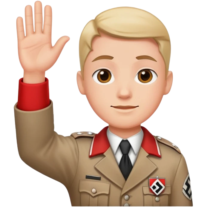 Nazi salute with red cuff  emoji