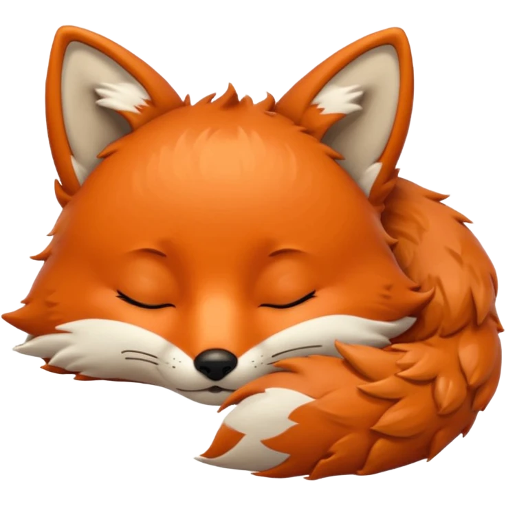 a sleeping fox  emoji emoji