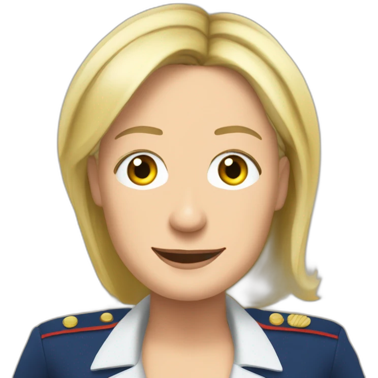 Marine le Pen en mission humanetaire emoji