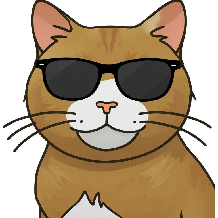 Cat with sunglasses emoji