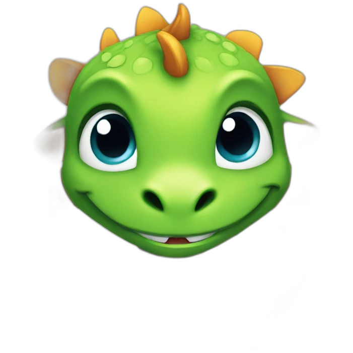 dragon cute squinting emoji