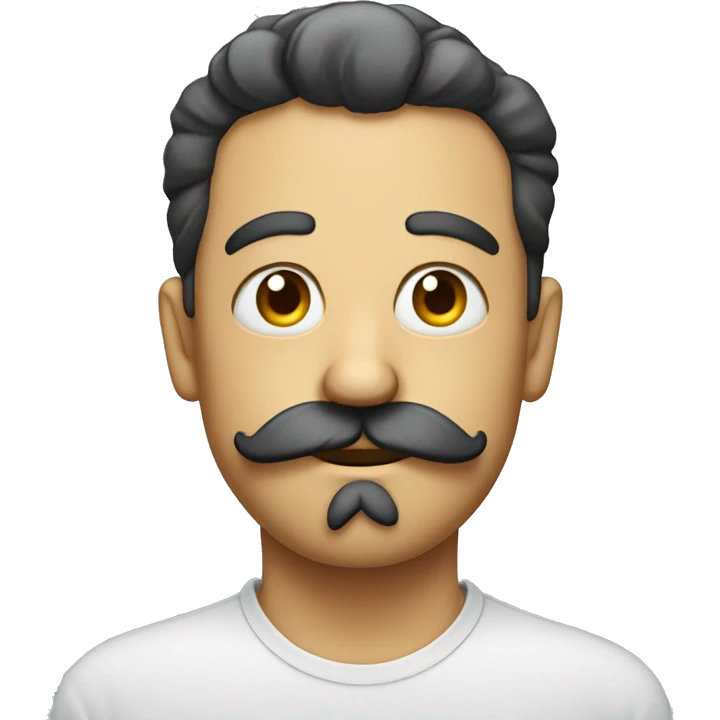 mischevious face with mustache  emoji