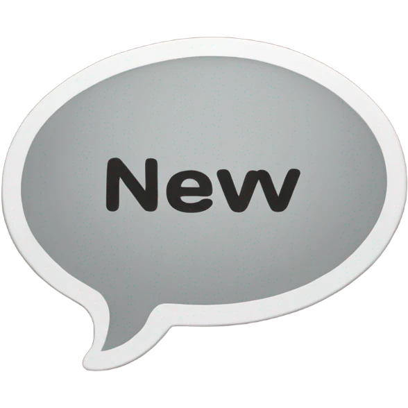 speech bubble saying "NEW" emoji