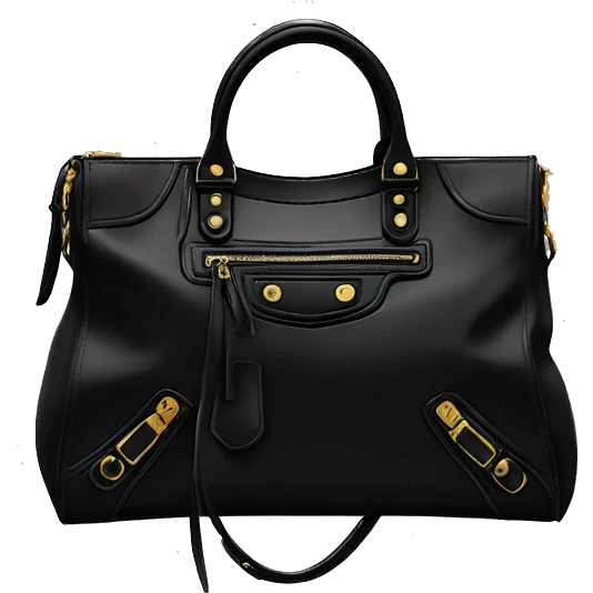 Balenciaga black  city  bag emoji