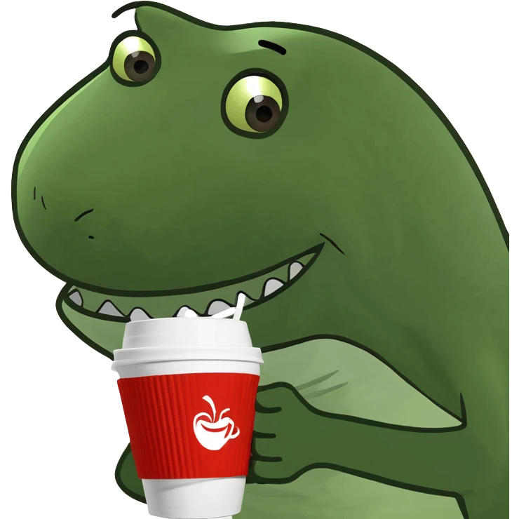 Shark dancing węgiel drinking a coffe  emoji